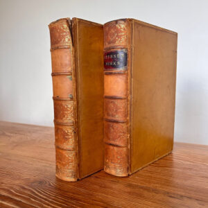 The Works of Laurence Sterne in 2 Volumes c1885 Leather Bound