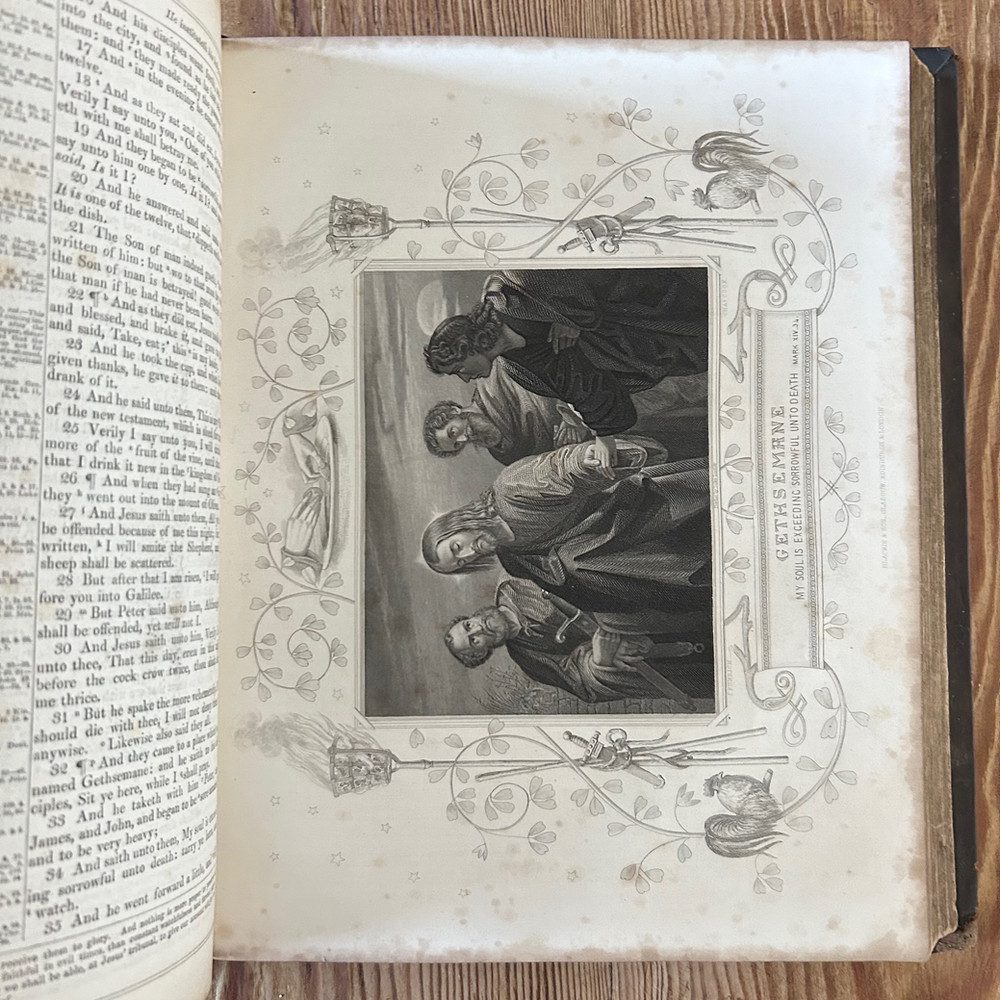 The Self Interpreting Bible by Rev John Brown c1864 Large Leather Bound Illust - Image 4