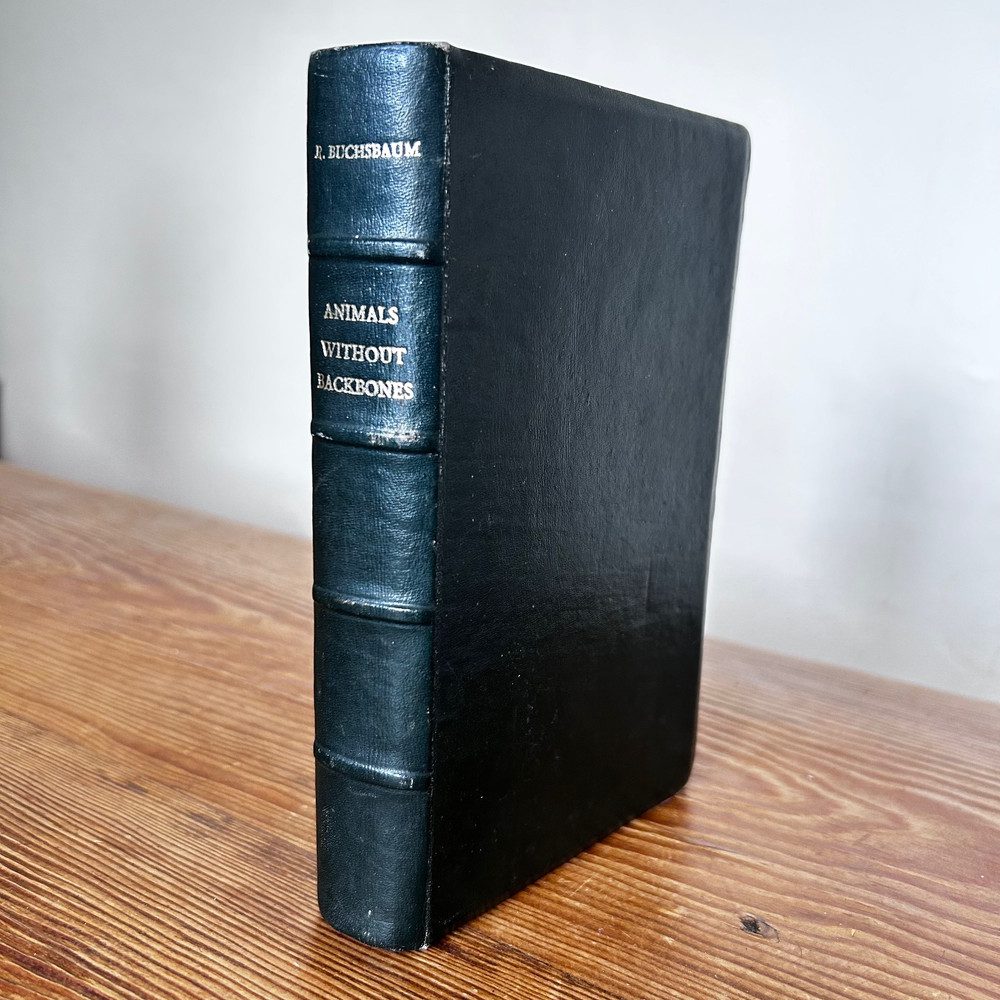 Animals Without Backbone Vol 1 and 2 by Ralph Buchsbaum c1951 Leather Bound