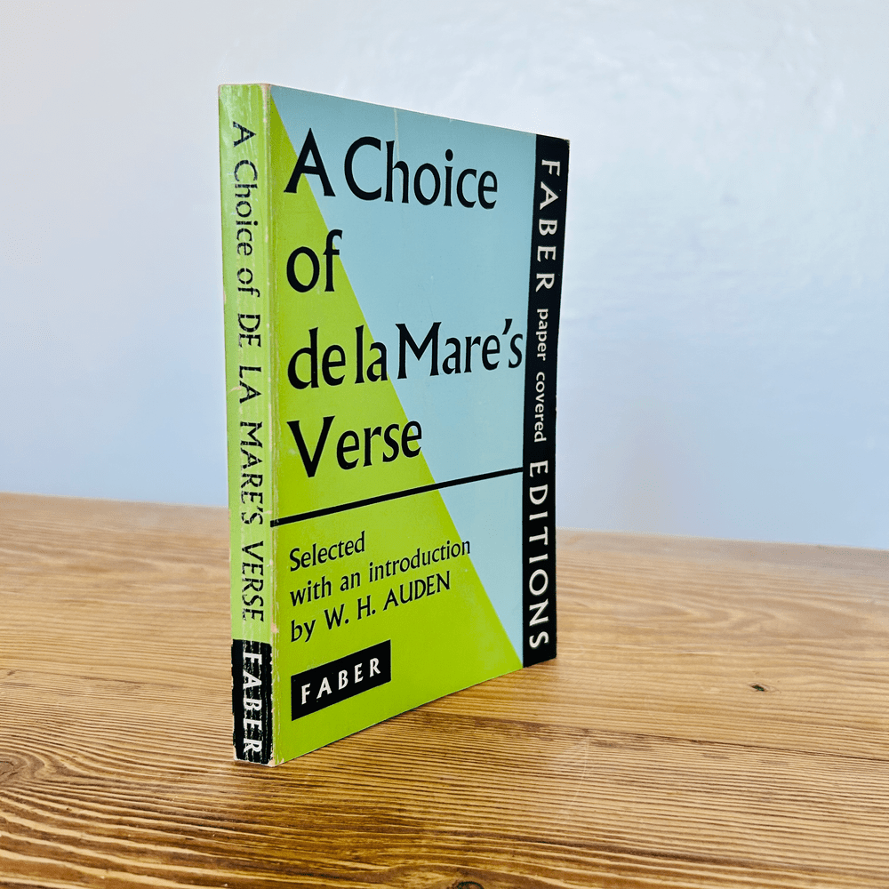 A Choice of de la Mare's Verse by W H Auden c1963 Poetry