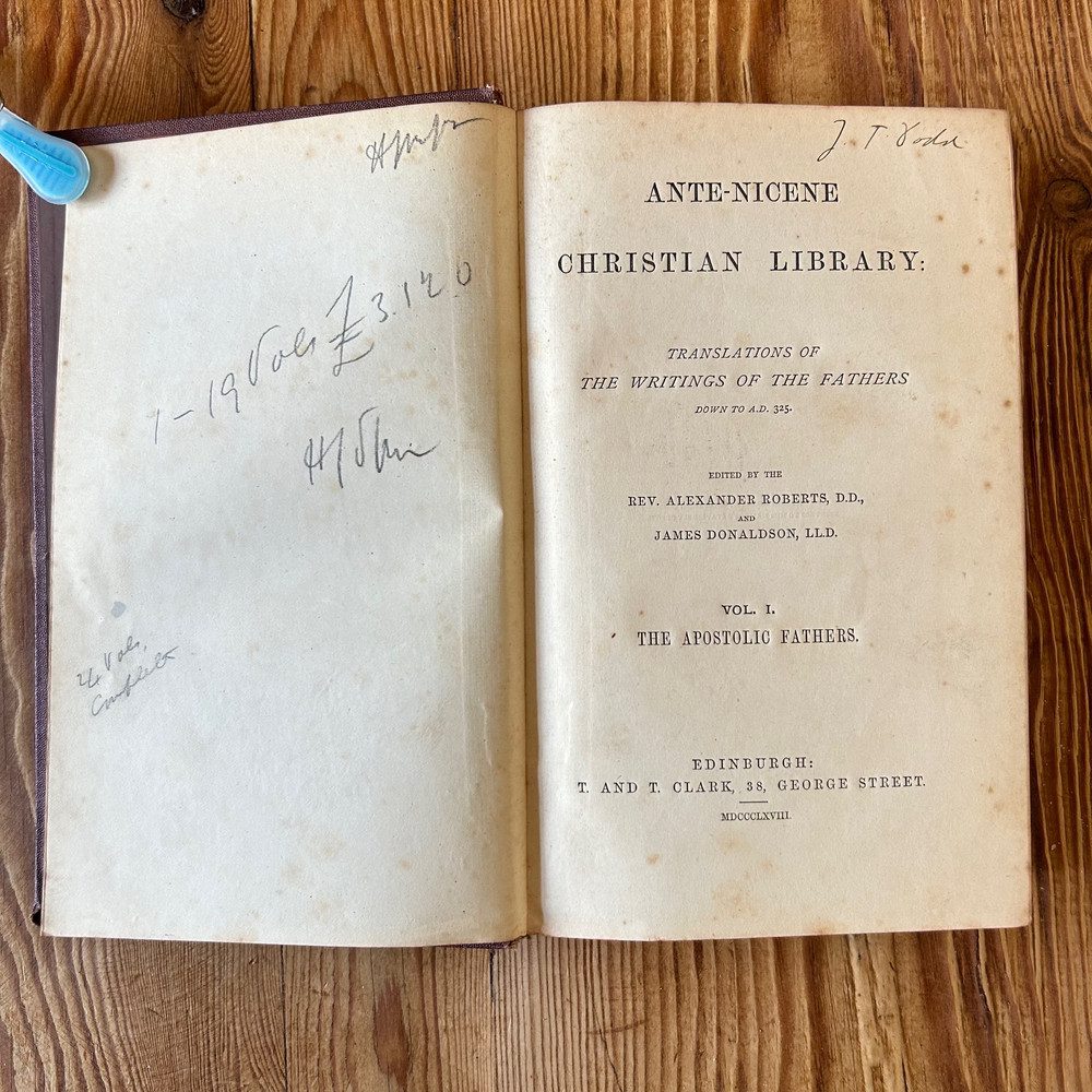 The Writings Of The Apostolic Fathers Vol I by Dr Roberts c1886 Christianity - Image 3