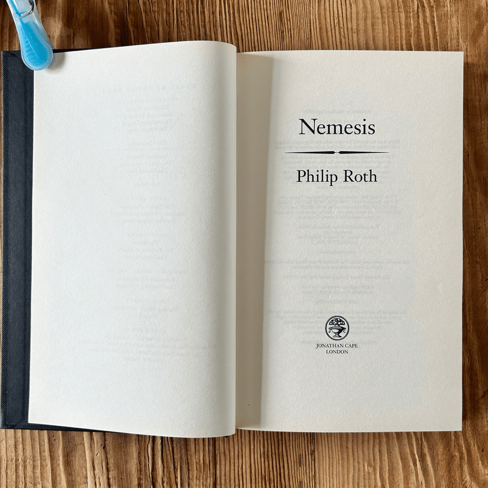 Nemesis by Philip Roth c2010 First Edition Thriller - Image 3