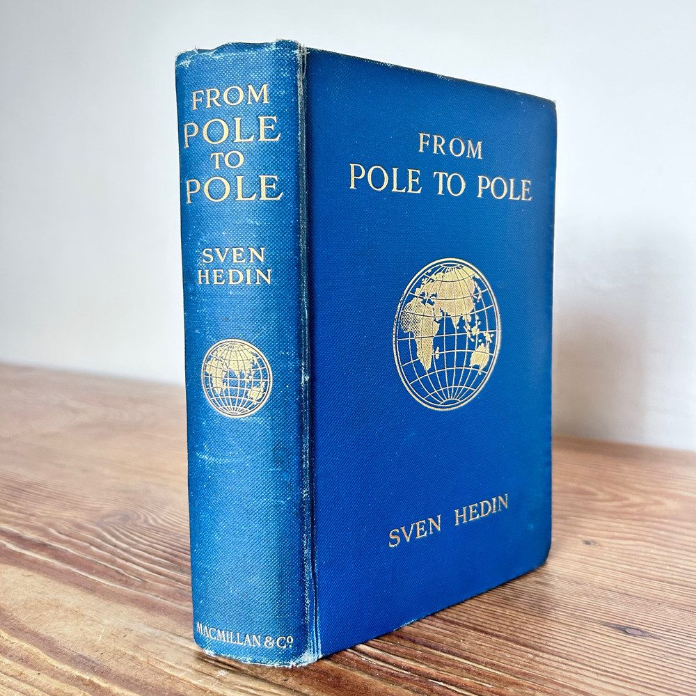 Pole to Pole by Sven Hedin c1912 Rare First Edition