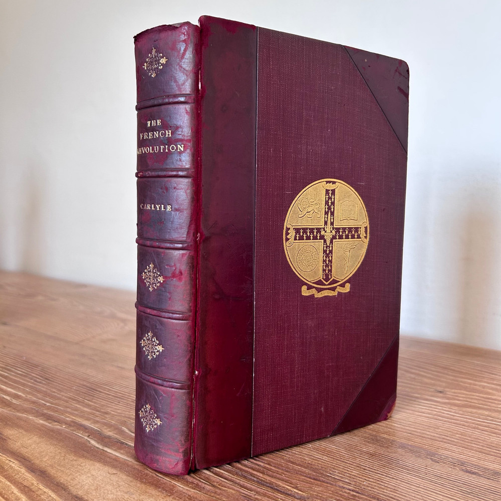 The French Revolution A History by Thomas Carlyle Quarter Leather c1904
