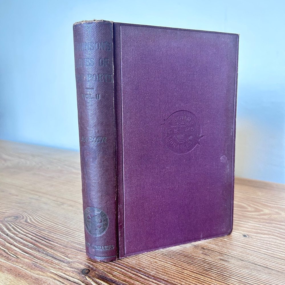 Johnsons Lives of the Poets Edited by Mrs Alexander Napier c1916