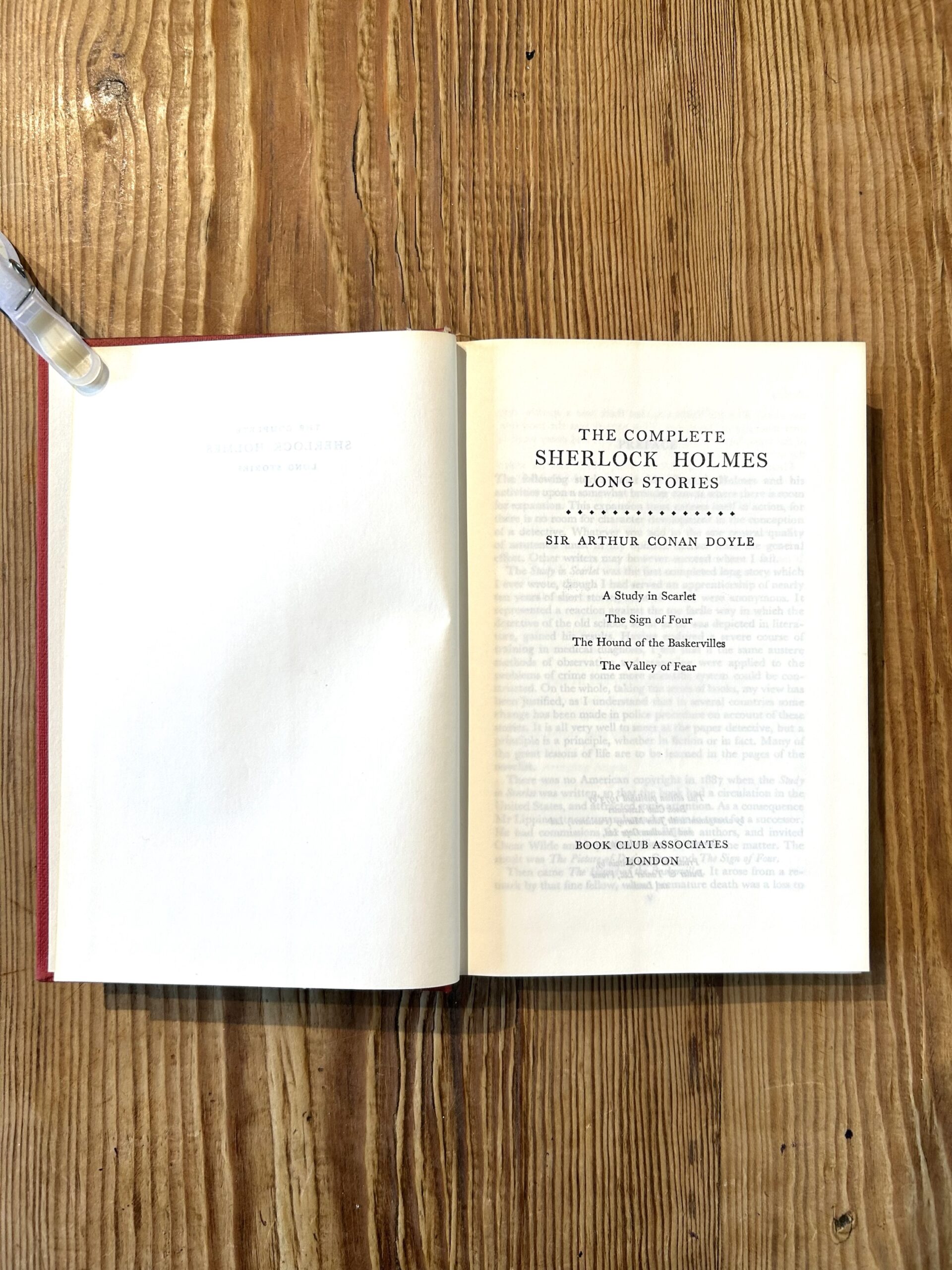 The "Complete Sherlock Holmes Long Stories" by Sir Arthur Conan Doyle c1973 Book Club Associates - Image 4