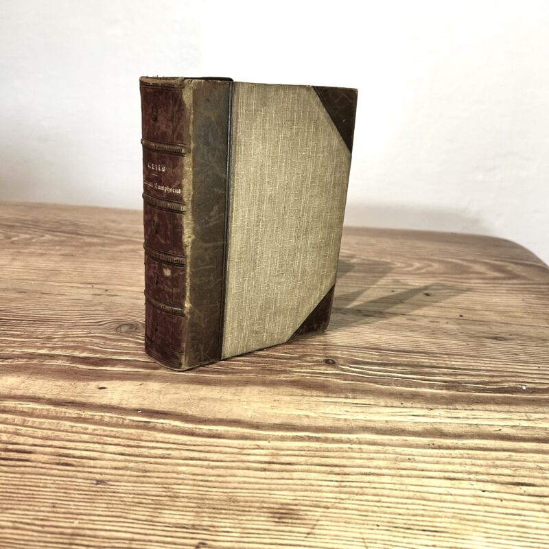 Quits-A Novel by Baroness Tautphoeus Two Vols in One c1858 Tauchnitz Edition 1/4 Leather