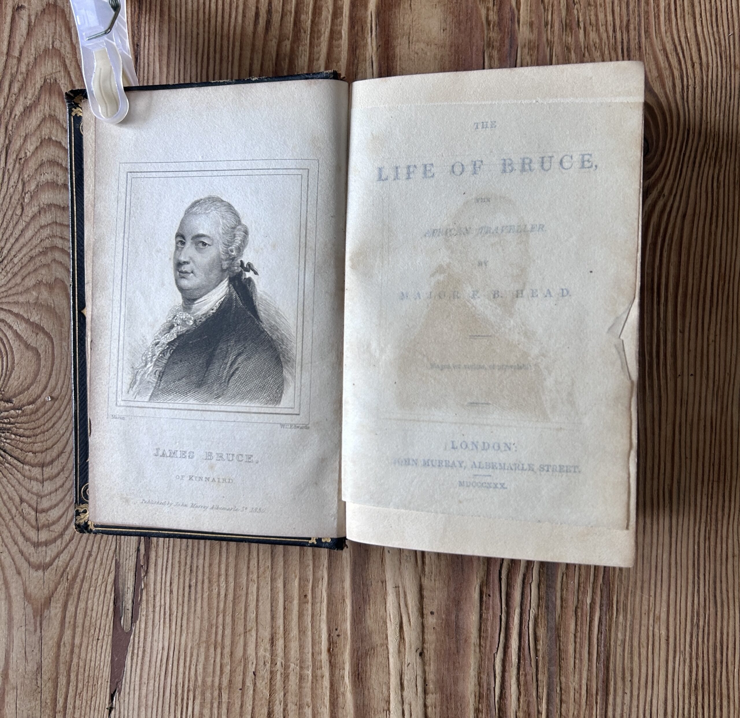 The Life of Bruce African Traveller by Major F.B. Head c1830 First Edition Deluxe Leather Gilt John Murray - Image 3